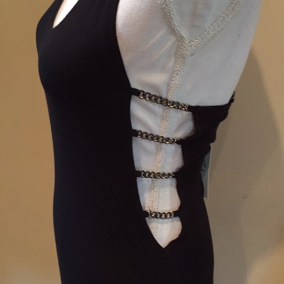 SKY Dress Chain Maxi Halter Open Sides Bodycon NWT - Picture 4 of 8
